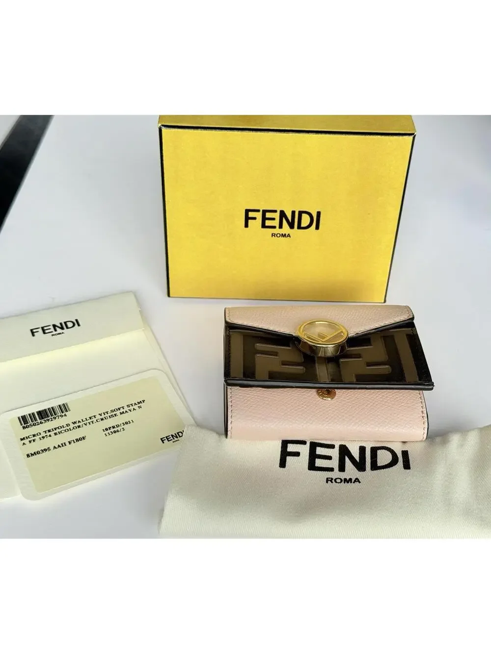 New Auth Fendi Zucca Leather Mini #273690F28B